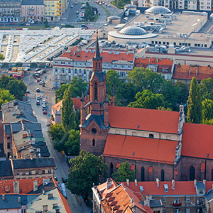 Kalisz, Katedra. EU, Pl, Wielkopolskie. Lotnicze.