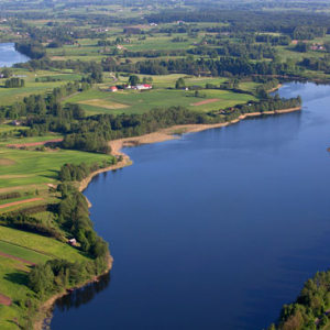 Jezioro Krzywolka. EU, Pl, warm-maz, LOTNICZE.