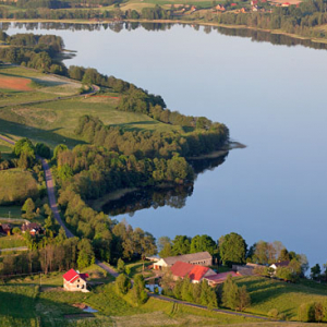 Jezioro Szelment Wielki. EU, Pl, warm-maz, LOTNICZE.