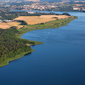 Jezioro Drweckie - Ostroda. EU, Pl, warm-maz. Lotnicze.