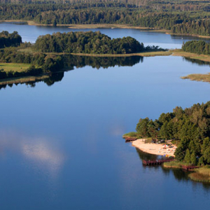 Jezioro Kownatki. EU, Pl, warm-maz. Lotnicze.