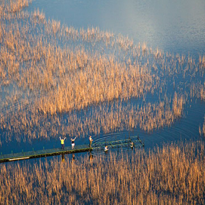 Jezioro Stregiel. EU, Pl, Warm-Maz. Lotnicze.
