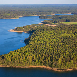 Jezioro Lanskie. EU, PL, Warm-Maz. Lotnicze.