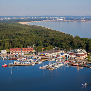 Gdansk, Osrodek Wodny AZS nad Wisla Smiala. EU, PL, Pomorskie. Lotnicze.