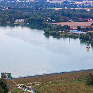 Jezioro Pokrzywnickie - Zbiornik Szale. EU, Pl, Wielkopolskie. Lotnicze.