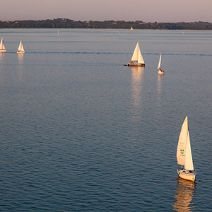 Jezioro Niegocin, okolica Gizycka. EU, PL, Warm-Maz. Lotnicze.