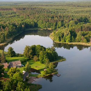 Lotnicze, Pl, warm-maz. Mazurski Park Krajobrazowy. Jezioro Dus.