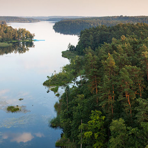 Brodnicki Park Krajobrazowy-Rezerwat Bachotek. EU, PL, Pomorskie. Lotnicze.