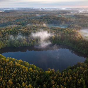 Wdecki Park Krajobrazowy, jezioro Slawno. EU, PL, Kujawsko-Pomorskie.