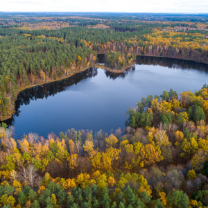 Mazurski Park Krajobrazowy, jezioro Klimunt. EU, pl, warm-maz. Lotnicze