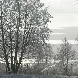 Warm-Maz. Zima nad jeziorem Wielochowskim.