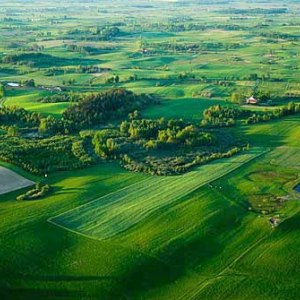 Lotnicze. Pejzaz okolicy Lidzbarka Warminskiego.