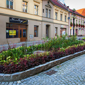Dzierzoniow, ulica Klasztorna. EU, Pl, Dolnoslaskie.