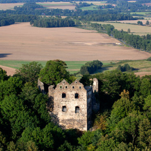 Zamek Gryf. EU, Pl, Dolnoslaskie. Lotnicze.