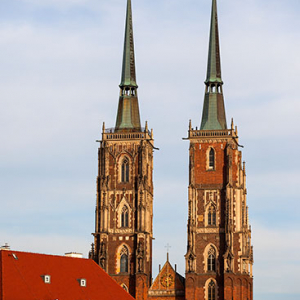 Wroclaw, wieze katedry wroclawskiej. EU, PL, Dolnoslaskie.