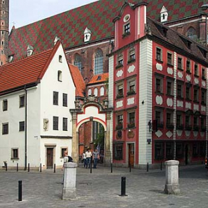 Dolnoslaskie. Wroclaw, kamienica Jas i Malgosia.
