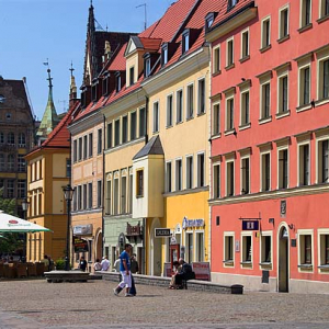 Dolnoslaskie. Wroclaw, ratusz elewacja po stronie wschodniej.