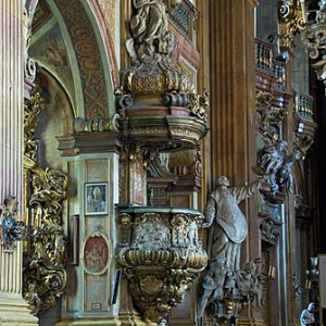 Dolnoslaskie. Wroclaw, wnetrze kosciola Uniwersyteckiego imienia Jezus.