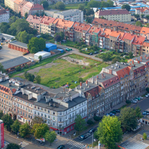 Zgorzelec, ulica Mariana Langiewicza. EU, PL, Dolnoslaskie. LOTNICZE.