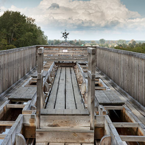 Ciechocinek, konstrukcja tezni solankowych. EU, PL, Kujawsko-Pomorskie.