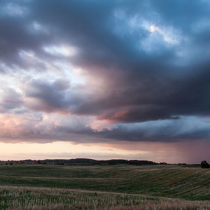Kujawy, efektowny zachod slonca. EU, PL, Kujawsko-Pomorskie.