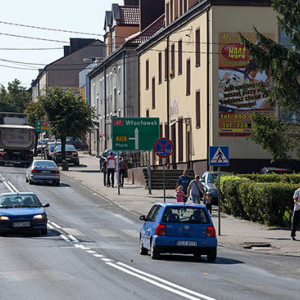 Lipno, ulica Adama Mickiewicza. EU, PL, Kujaw-Pom.