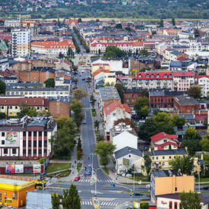 Wloclawek, ulica Polskiej Organizacji Wojskowej. EU. Pl, Kuj-Pom. Lotnicze.