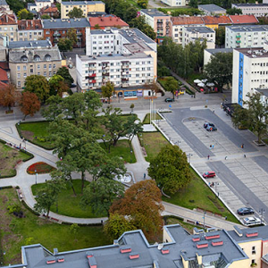 Wloclawek, Plac Wolnosci. EU. Pl, Kuj-Pom. Lotnicze.