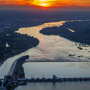 Wloclawek, Zapora i Elektrownia Wodna. EU. Pl, Kuj-Pom. Lotnicze.