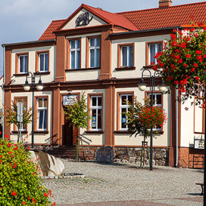 Moryn, Regionalne Biuro Geoparku w centrum miasta. EU, Pl, Lubuskie.