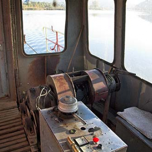 Maszynownia promu na Dunajcu