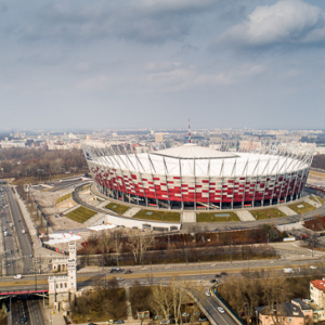 Warszawa, Stadion Narodowy PGE. EU, PL, mazowieckie. Lotnicze.