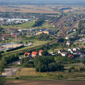 Lotnicze, EU, PL, Pomorskie. Wezel kolejowy w Chojnicach.