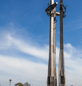 Gdansk, Europejskie Centrum Solidarnosci (ECS) - Pomnik Poleglych Stoczniowcow 1970. EU, PL, Pomorskie.