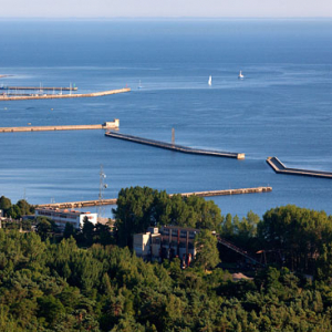 Panorama na Hel. EU, Pl, Pomorskie. LOTNICZE.