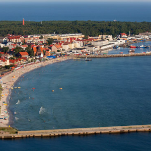 Port w Helu. EU, Pl, Pomorskie. LOTNICZE.