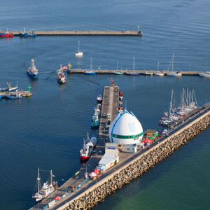 Port w Helu. EU, Pl, Pomorskie. LOTNICZE.