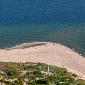 Hel, najdalej wysunieta czesc polwyspu helskiego. EU, Pl, Pomorskie. LOTNICZE.