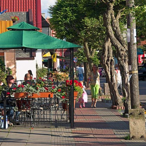 Pomorskie. Hel ulica Wiejska.