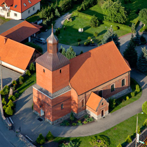 Lotnicze, EU, PL, Pomorskie. Kosciol w miejscowosci Stezyca.