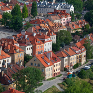 Sandomierz - Stare Miasto. EU, Pl, Swietokrzyskie. LOTNICZE.