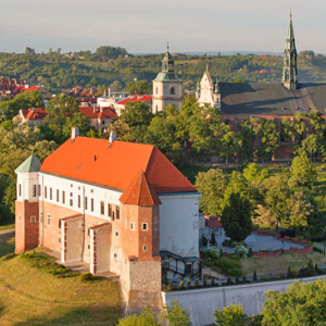 Sandomierz - zamek. EU, Pl, Swietokrzyskie. LOTNICZE.