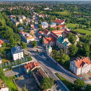 Sandomierz, fragment Starego Miasta. EU, PL, swietokrzyskie. Lotnicze.