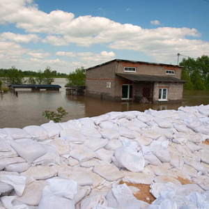 PL, Mazowieckie. Powodz w Dobrzykow. 26.05.2010r.