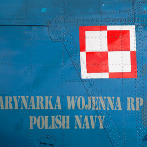 Grafika na burcie samolotu Mi-14. EU, Pl, Pomorskie.