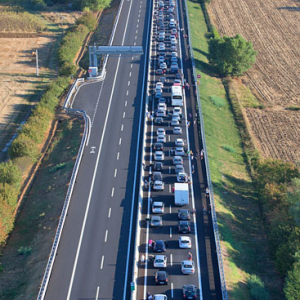 Korek na autostradzie.
