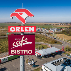 Nowy Dwor Gdanski, 06.10.2018 r. Orlen przy drodze nr 7 EU, PL, Pomorskie, Lotnicze