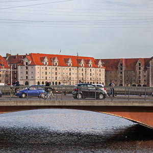 Kopenhaga (Dania). Most nad jednym z kopenhaskich kanalow