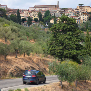 Panorama na Cortone. EU, Italia, Toskania/Arezzo.