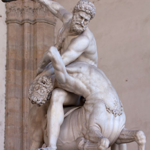 Statue the Piazza della Signoria we Florencji. EU, Italia.
